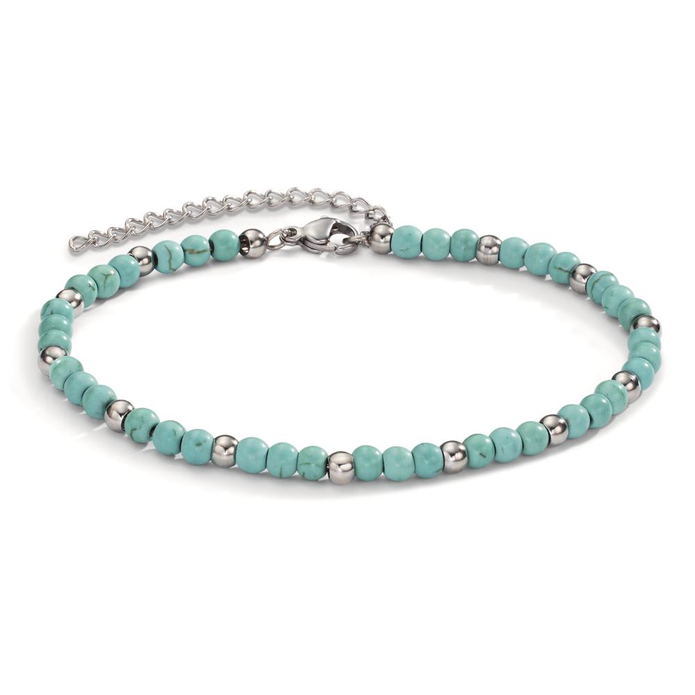 Bracelet Stainless steel Turquoise 20-25 cm Ø4 mm