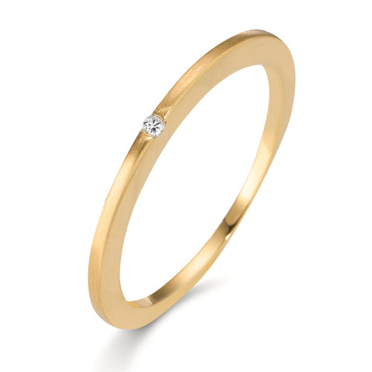 Stacking ring 18k Yellow Gold Lab-grown Diamond 0.01 ct