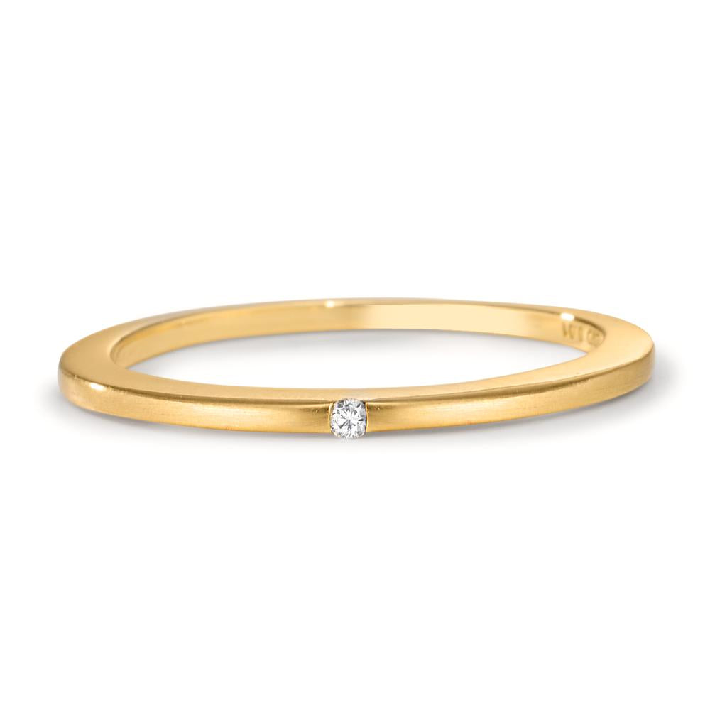 Stacking ring 18k Yellow Gold Lab-grown Diamond 0.01 ct