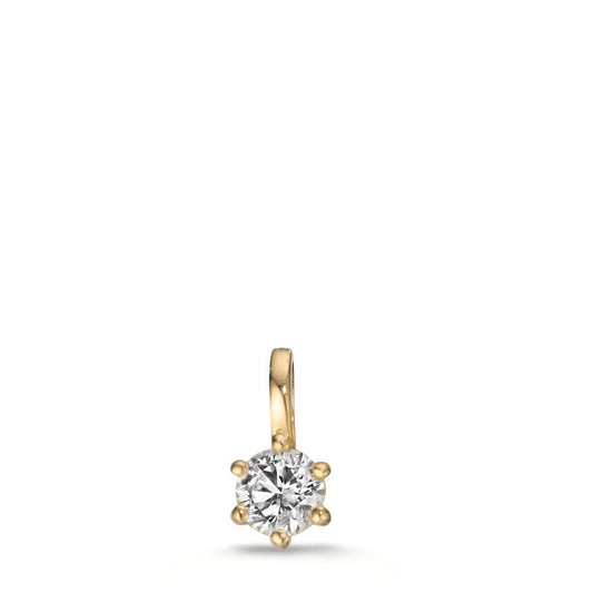 Pendant 18k Yellow Gold Lab-grown Diamond 0.20 ct Ø4.3 mm