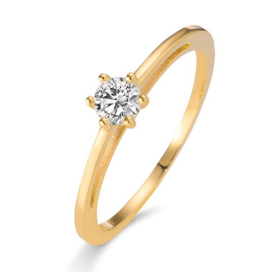 Solitaire ring 18k Yellow Gold Lab-grown Diamond 0.20 ct