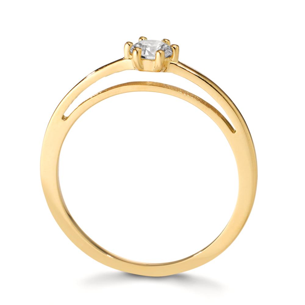 Solitaire ring 18k Yellow Gold Lab-grown Diamond 0.20 ct