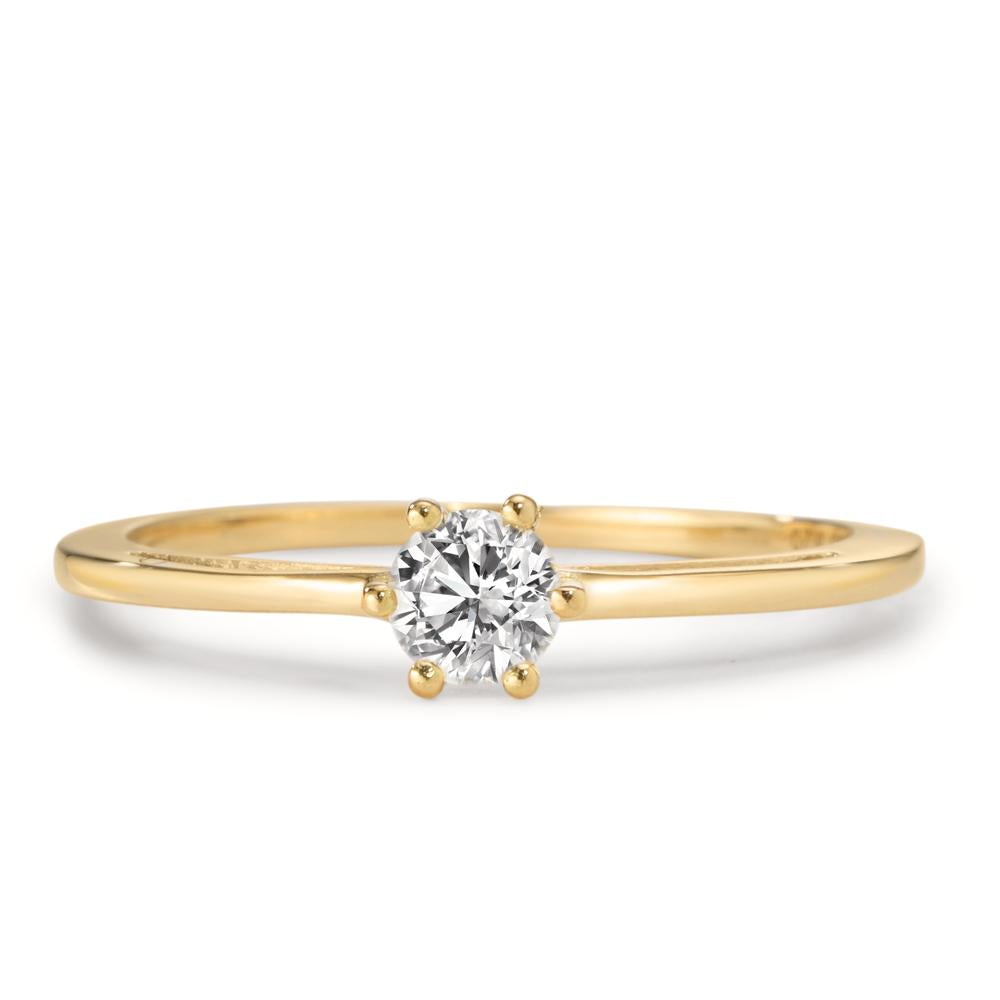 Solitaire ring 18k Yellow Gold Lab-grown Diamond 0.20 ct