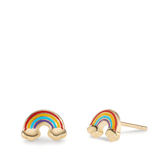 Stud earrings 9k Yellow Gold Lacquered