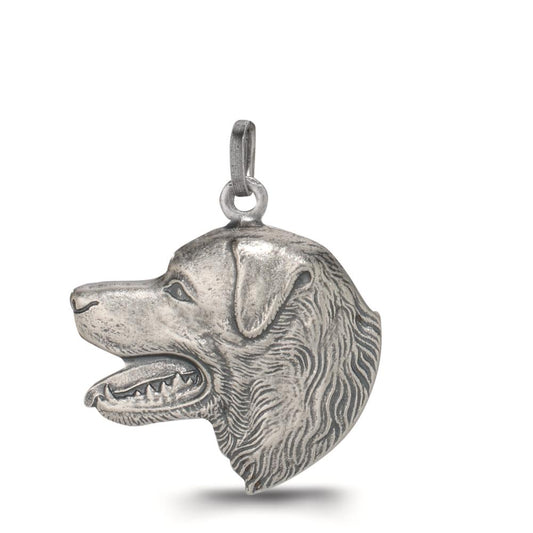 Pendant Silver Patinated Dog