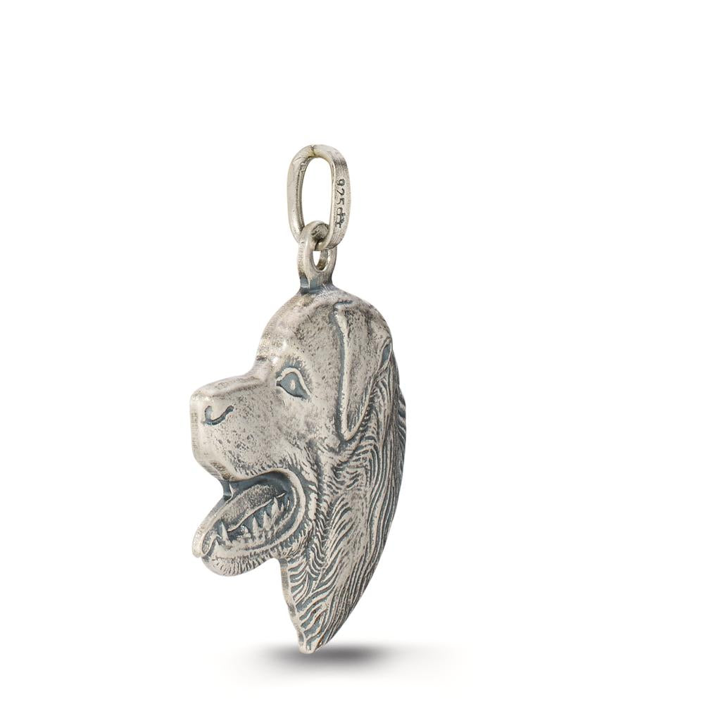 Pendant Silver Patinated Dog