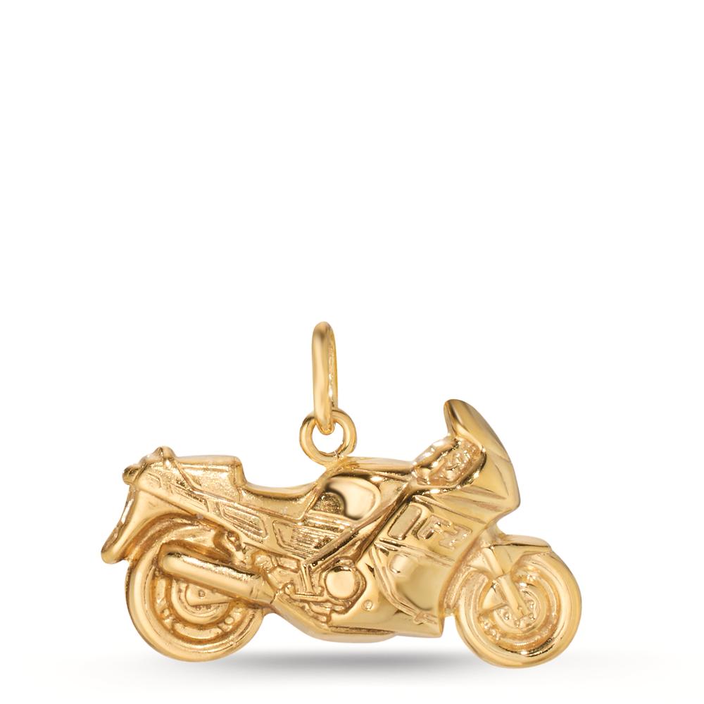 Pendant 9k Yellow Gold Bicolor Motorcycle