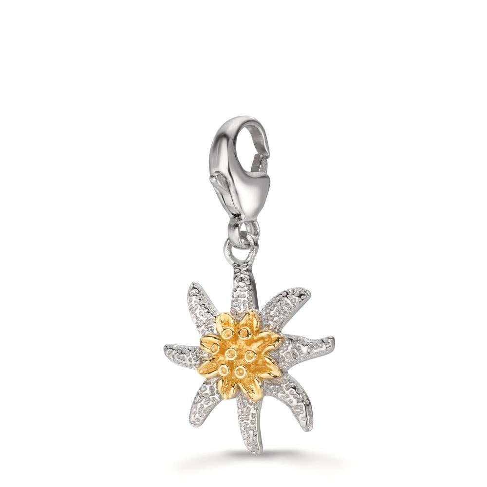 Charms Silver Yellow Bicolor Edelweiss Ø15 mm