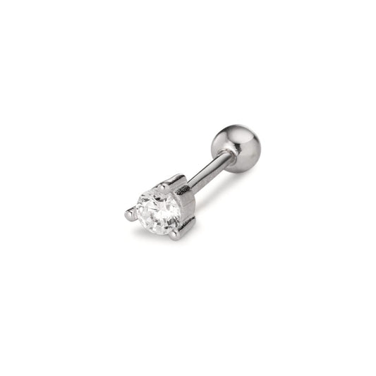 Piercing Silver Zirconia Rhodium plated Ø3.5 mm