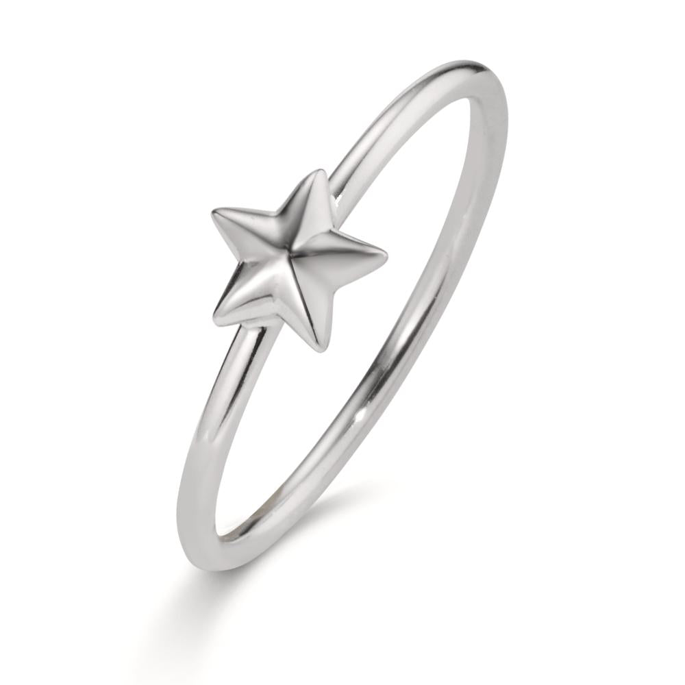 Ring Silver Rhodium plated Star