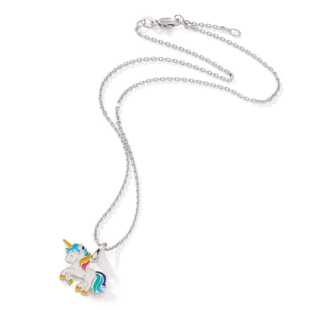 Necklace with pendant Silver Rhodium plated Unicorn 36-38 cm