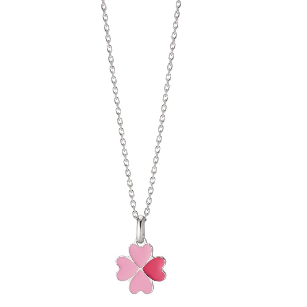 Necklace with pendant Silver Rhodium plated Cloverleaf 36-38 cm