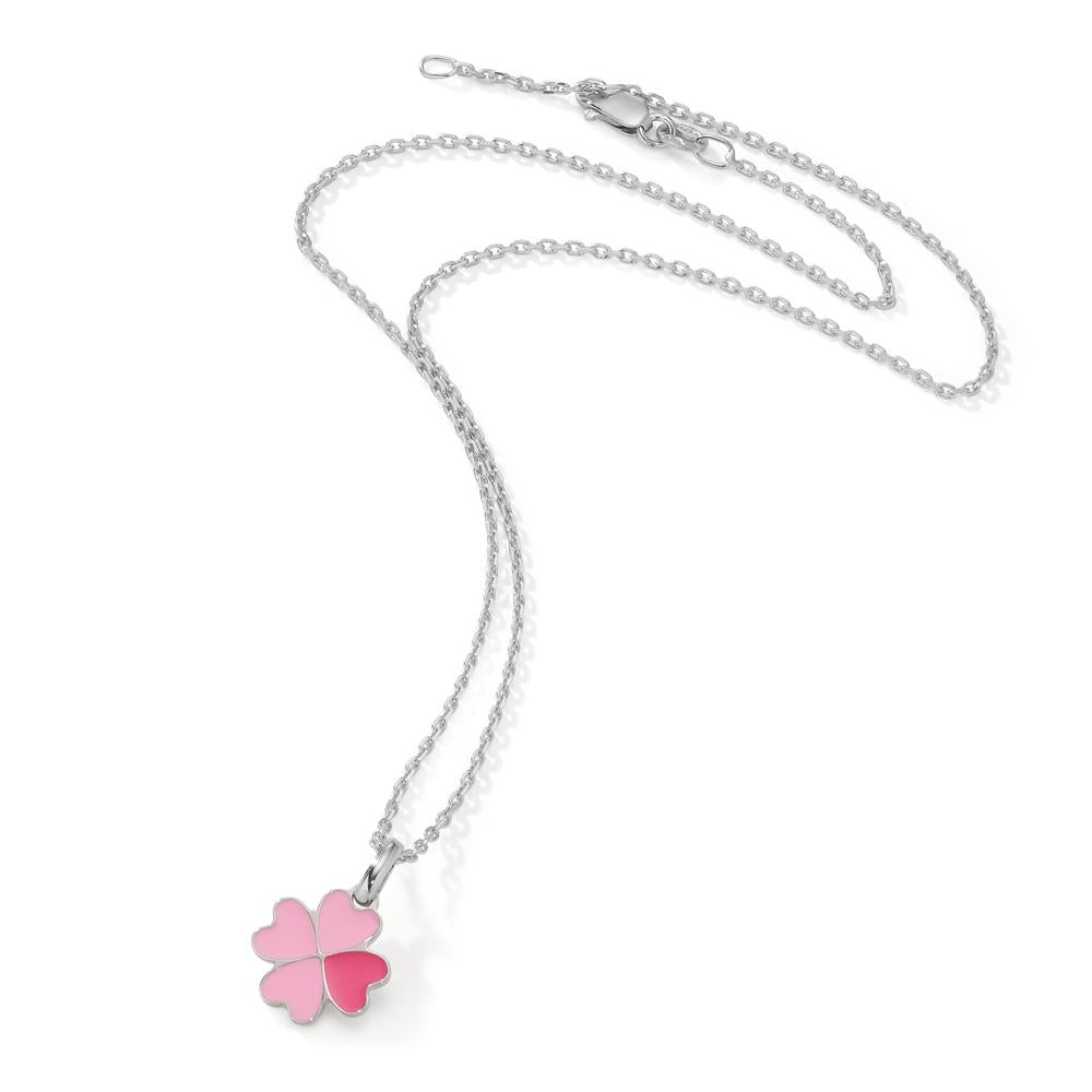 Necklace with pendant Silver Rhodium plated Cloverleaf 36-38 cm