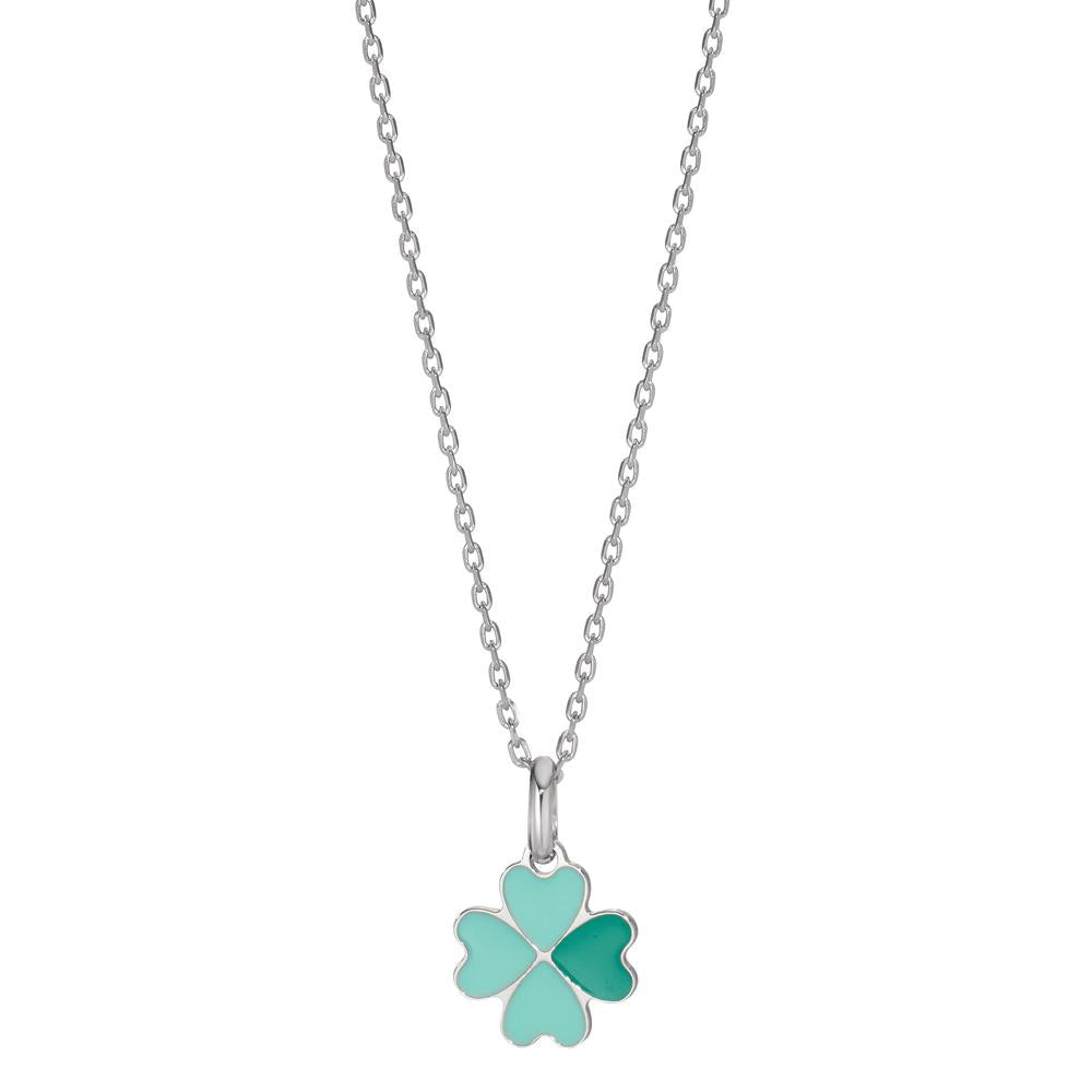 Necklace with pendant Silver Rhodium plated Cloverleaf 36-38 cm