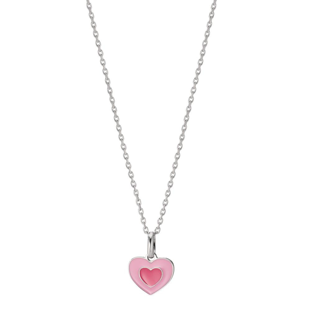 Necklace with pendant Silver Rhodium plated Heart 36-38 cm