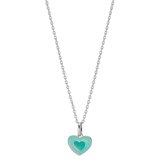 Necklace with pendant Silver Rhodium plated Heart 36-38 cm