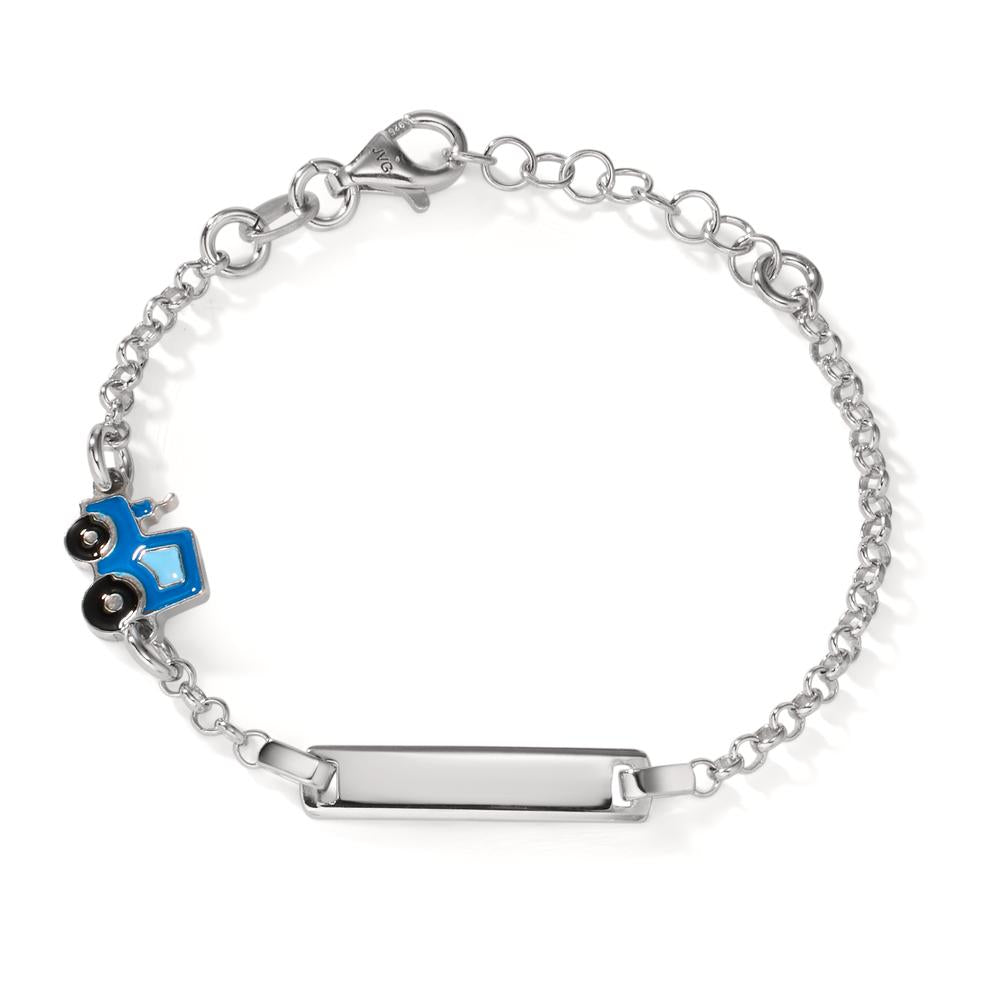 Engravable bracelet Silver Rhodium plated Tractor 12-14 cm