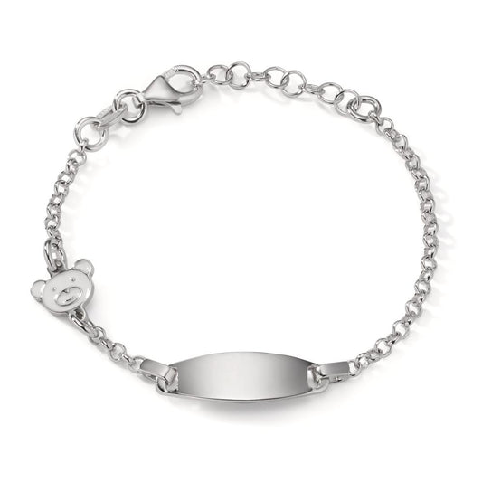 Engravable bracelet Silver Rhodium plated Bear 12-14 cm