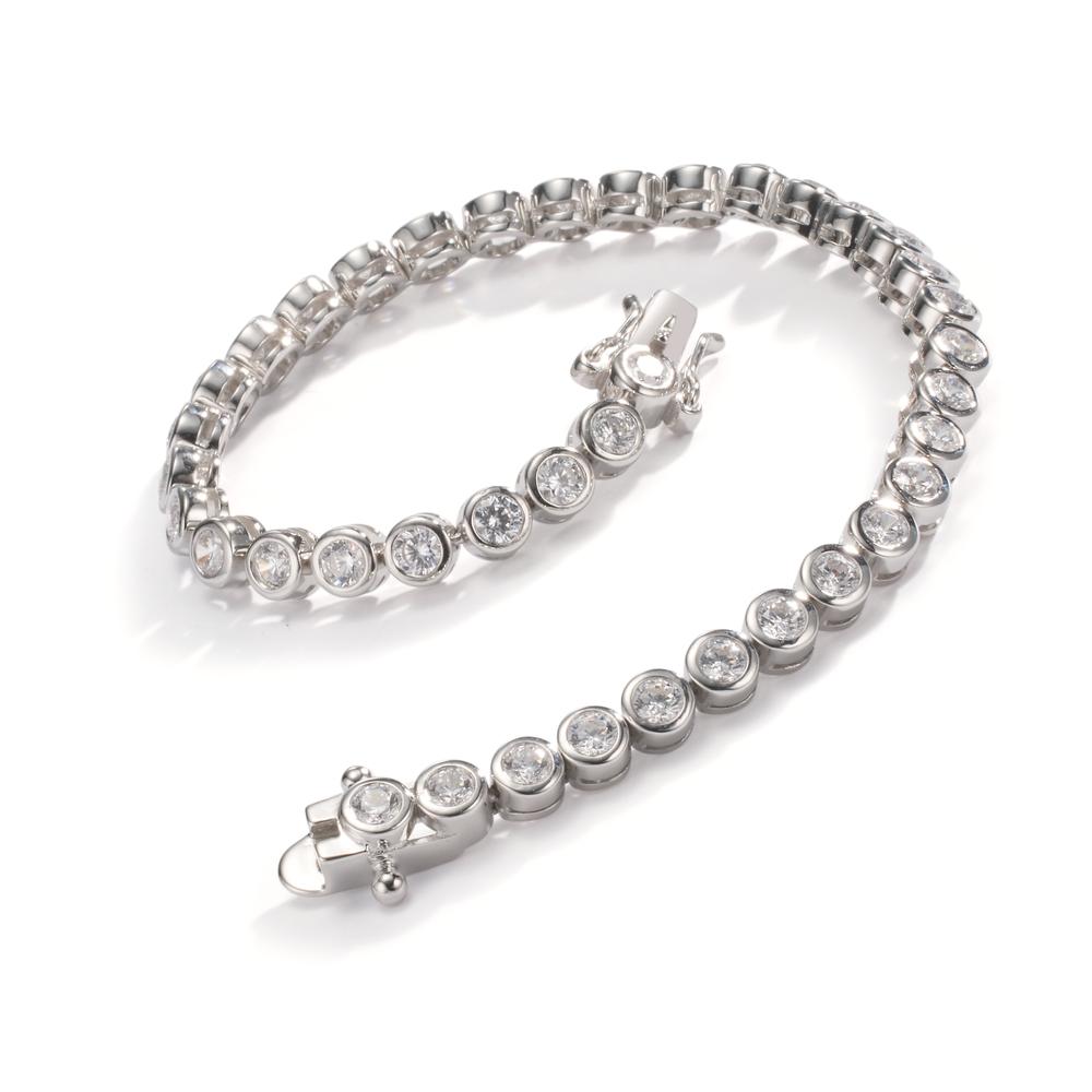 Bracelet Silver Zirconia 39 Stones Rhodium plated 18 cm