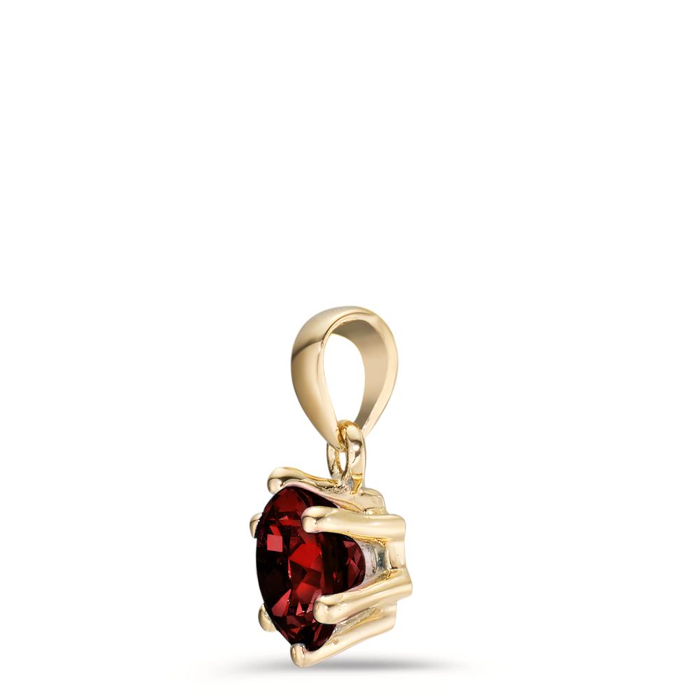 Pendant 9k Yellow Gold Garnet Ø6.5 mm