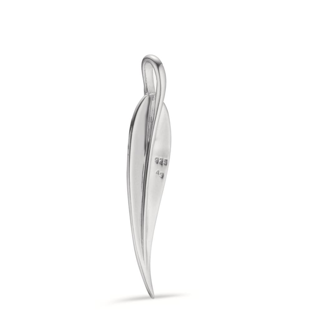 Pendant Silver Rhodium plated Leaf