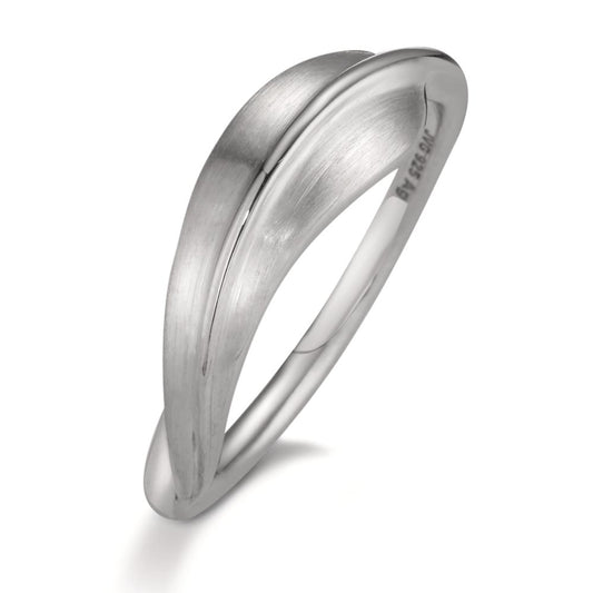 Ring Silver Rhodium plated Leaf