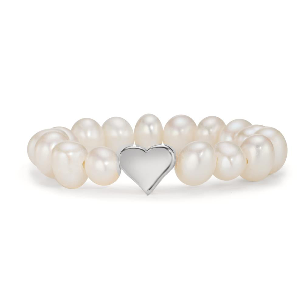 Ring Stainless steel Freshwater pearl Heart