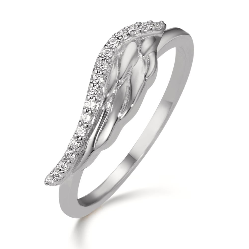 Ring Silver Zirconia 15 Stones Rhodium plated Wing