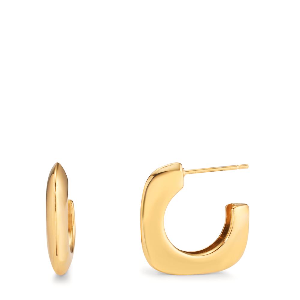 Hoop earrings Stainless steel Yellow IP coated