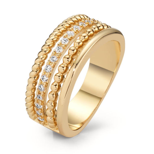 Ring Bronze Zirconia Gold plated