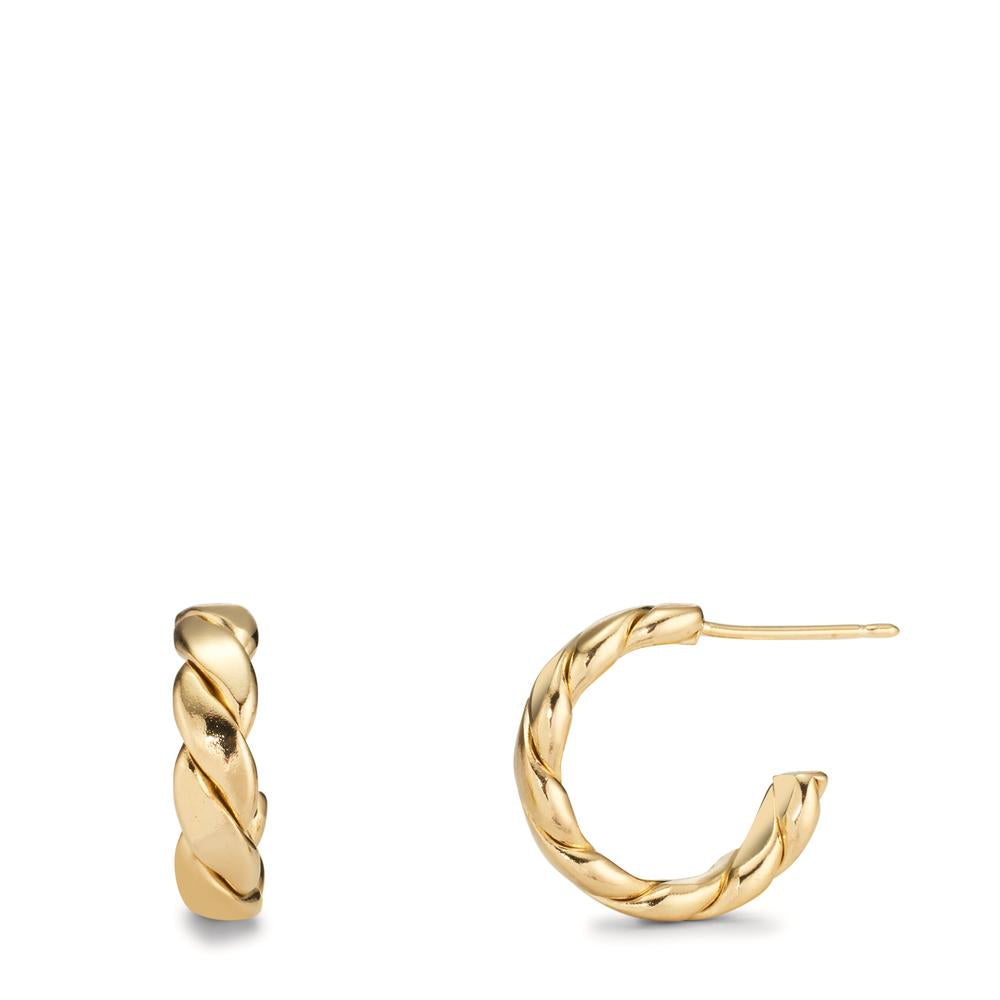 Hoop earrings Bronze Gold plated